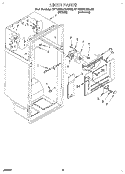LINER Diagram and Parts List for RT18DKXBW00  Roper Refrigerator