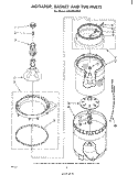 AGITATOR, BASKET AND TUB Diagram and Parts List for LA5300XPW1  Whirlpool Washer