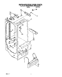 REFRIGERATOR LINER Diagram and Parts List for KSRS22QAWH00  KitchenAid Refrigerator