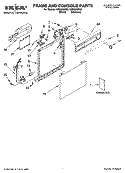 FRAME AND CONSOLE PARTS Diagram and Parts List for IUD6000SS0  Whirlpool Dishwasher