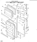DOOR, LIT/OPTIONAL Diagram and Parts List for RT14VKXDL02  Roper Refrigerator
