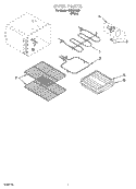 OVEN PARTS, MISCELLANEOUS PARTS Diagram and Parts List for WGE34303  Whirlpool Range