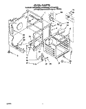 OVEN Diagram and Parts List for RF314BXBN0  Whirlpool Range