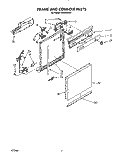 FRAME AND CONSOLE Diagram and Parts List for DU8400XX0  Whirlpool Dishwasher