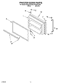 FREEZER DOOR Diagram and Parts List for ET2AHTXLQ00  Whirlpool Refrigerator