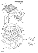 SHELF PARTS, OPTIONAL PARTS Diagram and Parts List for ST21HPXLQ02  Whirlpool Refrigerator