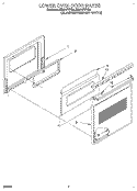 LOWER OVEN DOOR, OPTIONAL Diagram and Parts List for RB270PXYB3  Whirlpool Wall Oven