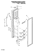 FREEZER DOOR PARTS Diagram and Parts List for GD5YHAXTL02  Whirlpool Refrigerator