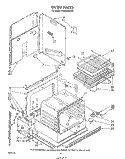 OVEN Diagram and Parts List for RS6300XKW2  Whirlpool Range