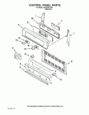CONTROL PANEL PARTS Diagram and Parts List for KGRS308XSS0  KitchenAid Range
