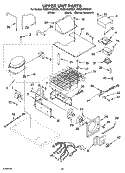UPPER UNIT PARTS Diagram and Parts List for KSSS48QMW01  KitchenAid Refrigerator