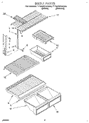 SHELF Diagram and Parts List for TT18HKXAN00  Whirlpool Refrigerator