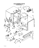 TUB Diagram and Parts List for WU3006X0  Roper Dishwasher