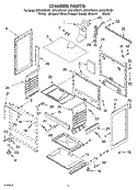 CHASSIS PARTS Diagram and Parts List for SF315PEKT1  Whirlpool Range