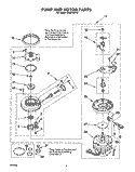 PUMP AND MOTOR Diagram and Parts List for DU8700XY2  Whirlpool Dishwasher
