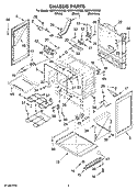 CHASSIS PARTS Diagram and Parts List for GERP4120SB2  Whirlpool Range