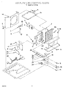 AIR FLOW AND CONTROL Diagram and Parts List for ACQ122XG0  Whirlpool Air Conditioner