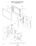 DOOR AND LATCH , LITERATURE AND OPTIONAL Diagram and Parts List for KCMS135SAL0  KitchenAid Microwave