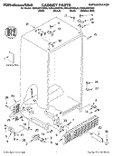 CABINET PARTS Diagram and Parts List for KSRA22FKSS00  KitchenAid Refrigerator