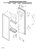 REFRIGERATOR DOOR PARTS Diagram and Parts List for KSRG22FTBT00  KitchenAid Refrigerator