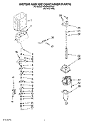 MOTOR AND ICE CONTAINER PARTS Diagram and Parts List for 7GS2FHAXTA00  Whirlpool Refrigerator