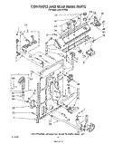 CONTROLS AND REAR PANEL Diagram and Parts List for LA6040XTW0  Whirlpool Washer