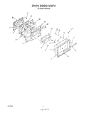 OVEN DOOR Diagram and Parts List for N9457X2  Roper Range