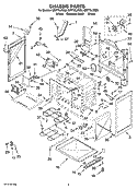 CHASSIS PARTS Diagram and Parts List for GR773LXSB2  Whirlpool Range