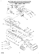 MOTOR AND ICE CONTAINER Diagram and Parts List for KSUP22QDBL02  KitchenAid Refrigerator