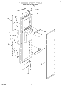 FREEZER DOOR Diagram and Parts List for 3ED27DQXFW00  Whirlpool Refrigerator