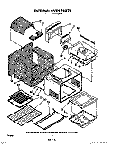 INTERNAL OVEN Diagram and Parts List for SE960PEPW0  Whirlpool Range