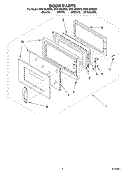 DOOR Diagram and Parts List for MH6150XMT0  Whirlpool Microwave
