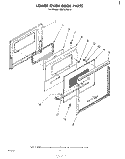 LOWER OVEN DOOR, LITERATURE AND OPTIONAL Diagram and Parts List for RB270PXK0  Whirlpool Wall Oven