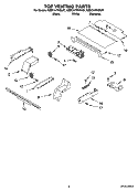 TOP VENTING PARTS, OPTIONAL PARTS Diagram and Parts List for KEBC147KBL07  KitchenAid Wall Oven