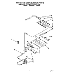BROILER AND OVEN BURNER Diagram and Parts List for SF367PEYB2  Whirlpool Range