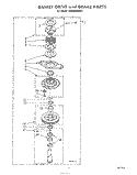 BASKET DRIVE AND BRAKE Diagram and Parts List for LA6680XPW1  Whirlpool Washer