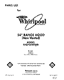 SECTION Diagram and Parts List for RH2724XXB0  Whirlpool Range Hood