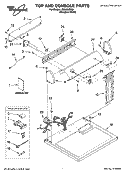 TOP AND CONSOLE PARTS Diagram and Parts List for LEB6000PQ0  Whirlpool Dryer
