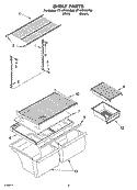 SHELF PARTS, OPTIONAL PARTS Diagram and Parts List for ET1WTKXKQ05  Whirlpool Refrigerator