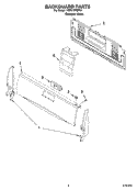 BACKGUARD PARTS Diagram and Parts List for YSF315PEPQ1  Whirlpool Range