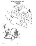 CONTROL PANEL, LIT/OPTIONAL Diagram and Parts List for KUDB23HB0  KitchenAid Dishwasher