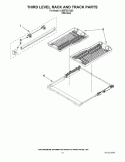THIRD LEVEL RACK AND TRACK PARTS Diagram and Parts List for KUDE70CVSS0  KitchenAid Dishwasher