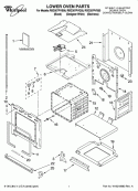 LOWER OVEN PARTS Diagram and Parts List for RBD307PVB00  Whirlpool Wall Oven