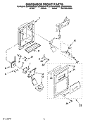 DISPENSER FRONT PARTS Diagram and Parts List for GC5SHEXNQ05  Whirlpool Refrigerator