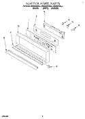 CONTROL PANEL, LITERATURE Diagram and Parts List for KEBS207BBL1  KitchenAid Wall Oven