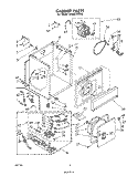 CABINET Diagram and Parts List for LG5901XSW0  Whirlpool Dryer