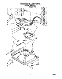 MACHINE BASE Diagram and Parts List for GSW9545JQ0  Whirlpool Washer