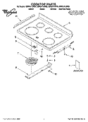 COOKTOP PARTS Diagram and Parts List for GERC4110PS0  Whirlpool Range