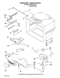 FREEZER LINER PARTS Diagram and Parts List for IX5HHEXWS09  Whirlpool Refrigerator
