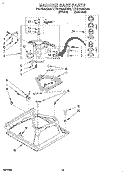 MACHINE BASE Diagram and Parts List for LTG7245AN0  Whirlpool Washer Dryer Combo